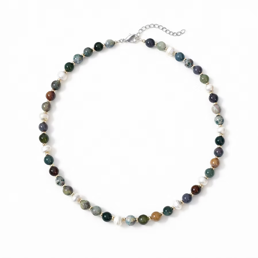 Jasper Pearl Necklace