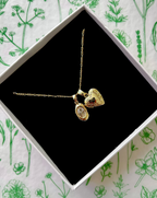 Gem Drop Locket Necklace