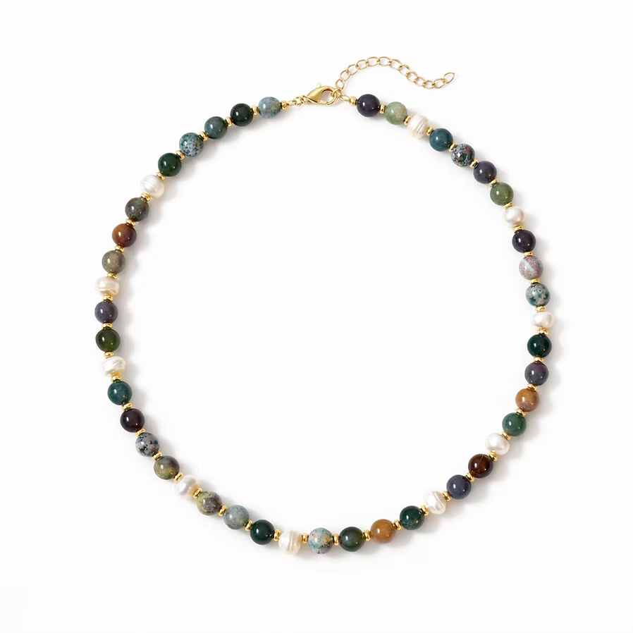 Jasper Pearl Necklace