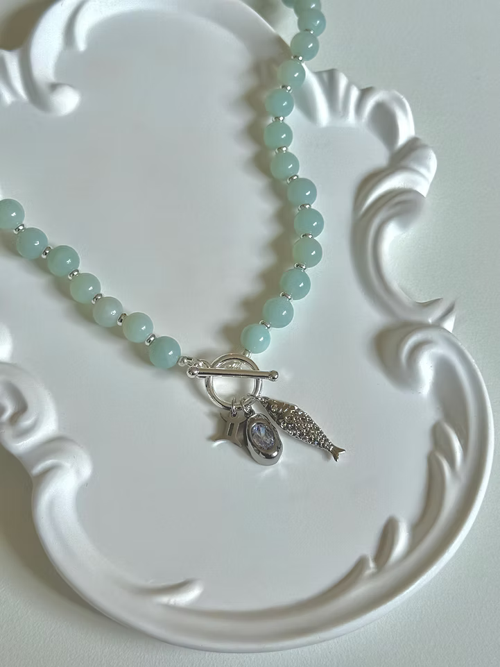 Amazonite Charm Necklace