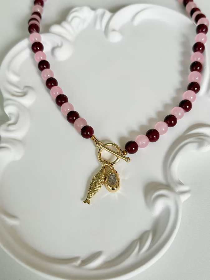 Rosette Charm Necklace