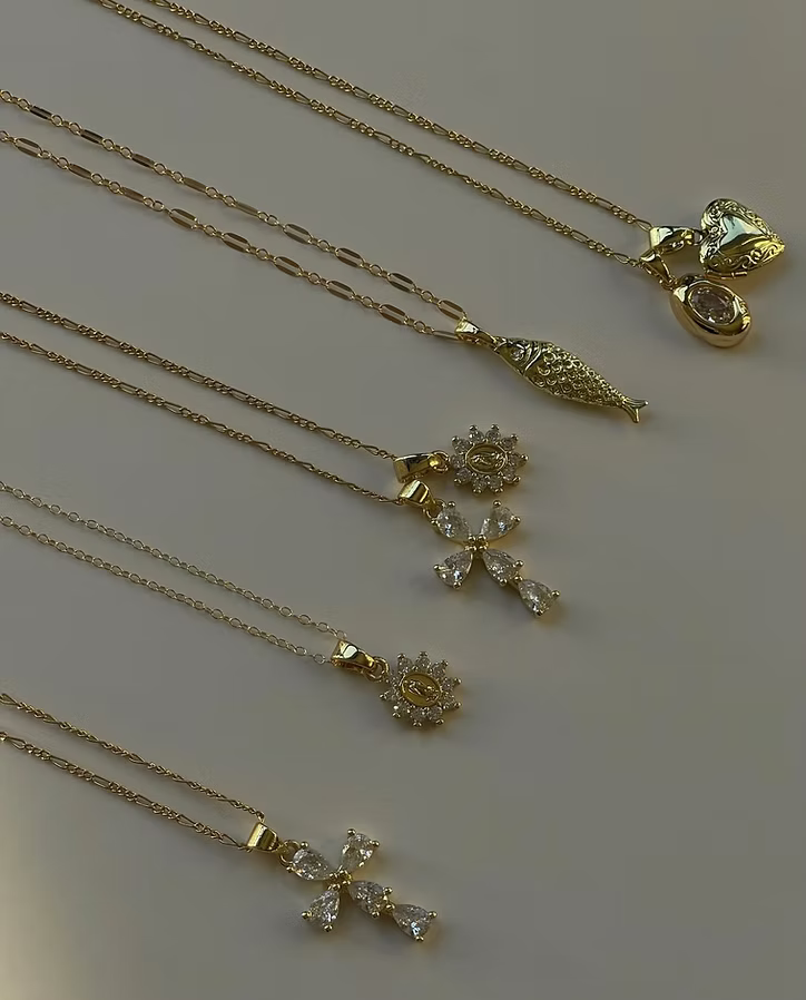 Gem Drop Locket Necklace