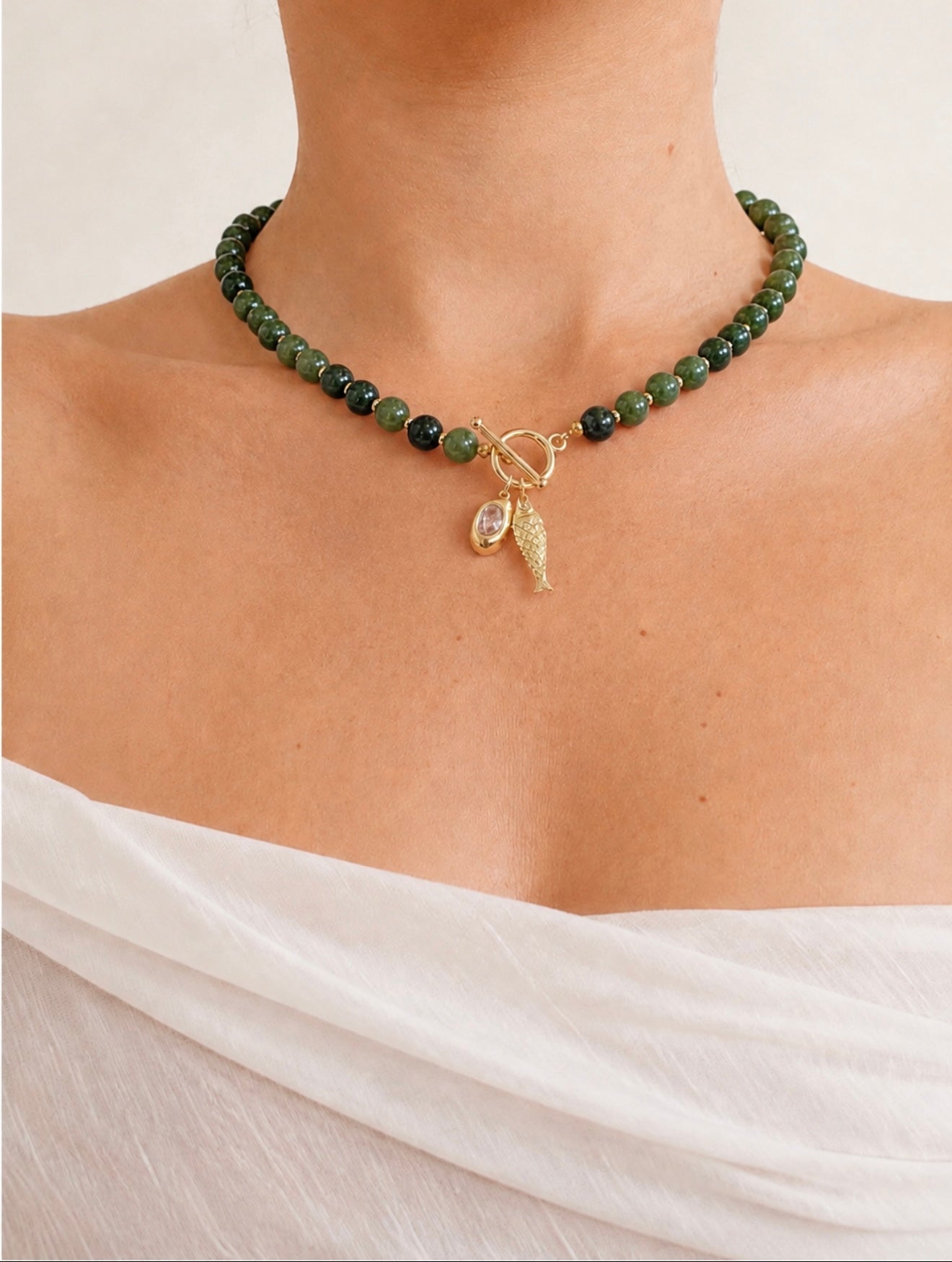 Peridot Charm Necklace