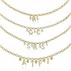 Gemstone Initial Necklace